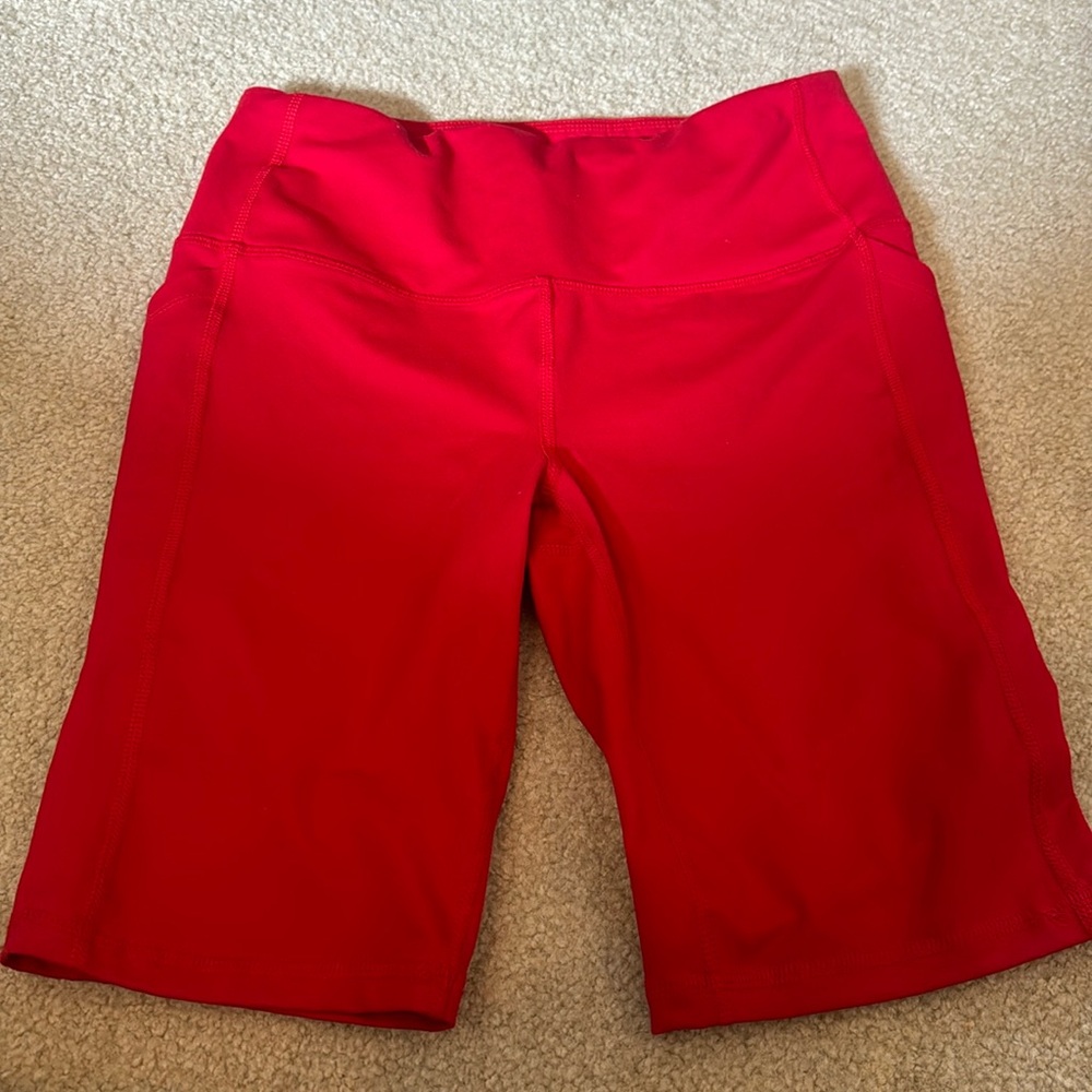 Red Biker Shorts
